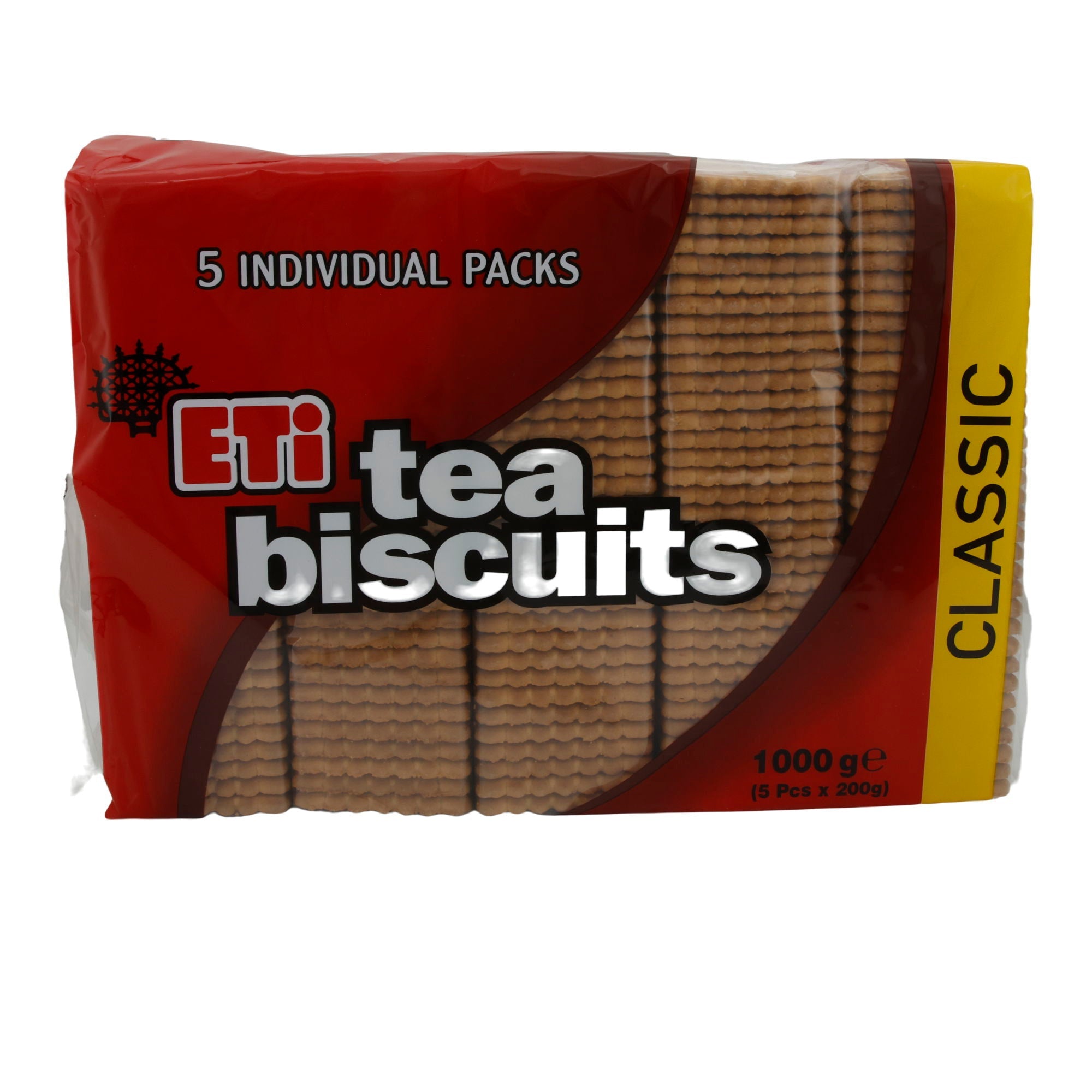 Kekse ETi Tea Biscuits Classic | Gebäck | Weizenmehlkekse im 5er Pack | 1000 g ETI